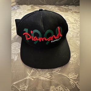 Diamond Supply Co Mens Emblem Logo Snapback Hat